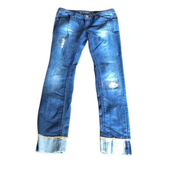 Girls size 12 Viggos Austin ankle skinny blue jeans with adjustable waist band - Picture 1 of 14